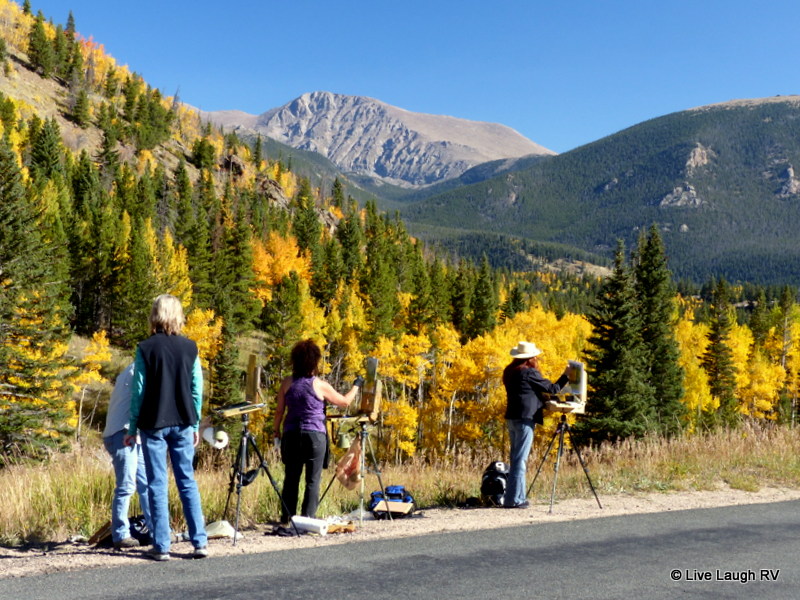 painting in Rocky Mountain National Park