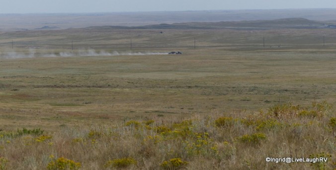 18 wheelers at work - fracking all over Pawnee National Grasslands