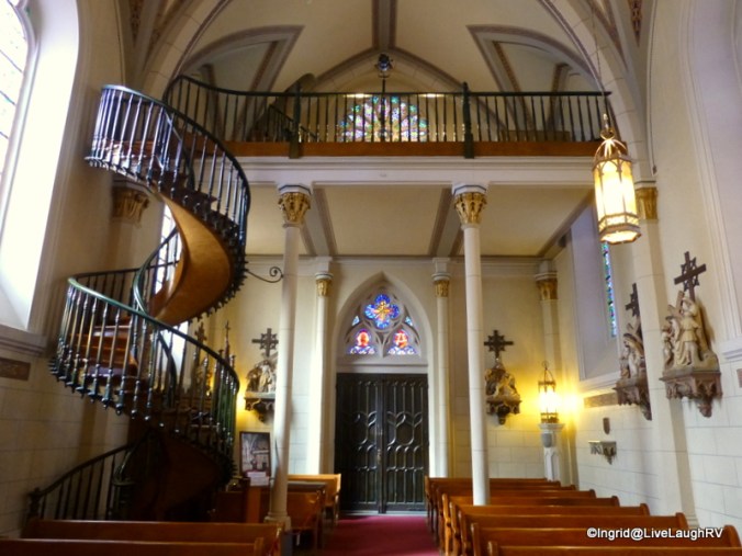 Inside the Loretta Chapel - miraculous staircase
