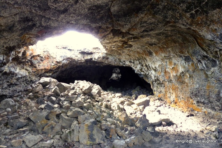 inside Indian Tunnel - Lava tube cave