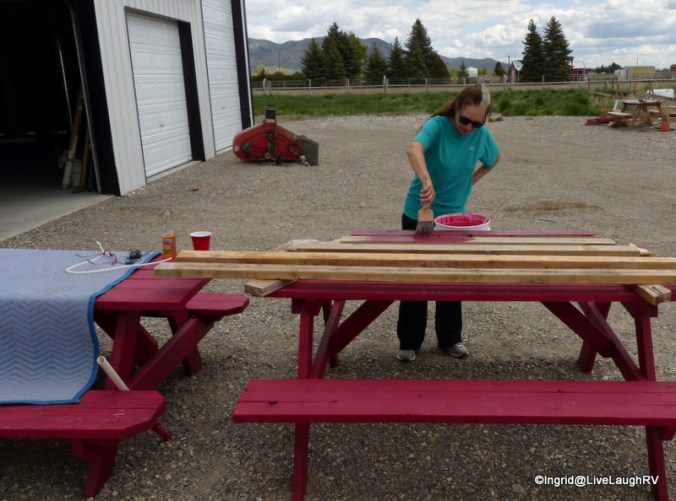 With music playing in my ears, there was a little dancing while painting going on