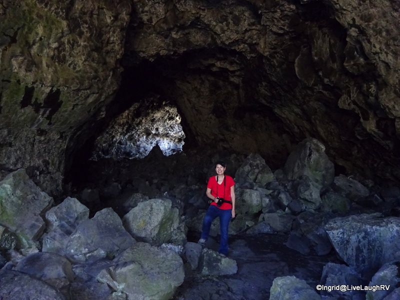 me inside Indian tunnel lava tube
