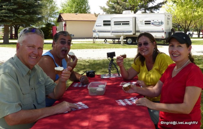 Al, Dave, Faye, and me at our place at in Arco, Idaho