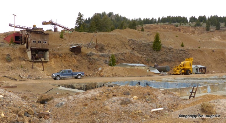 Open Pit Mine Site - Produced gold, silver, copper, lead and zinc from 1902 to 1975
