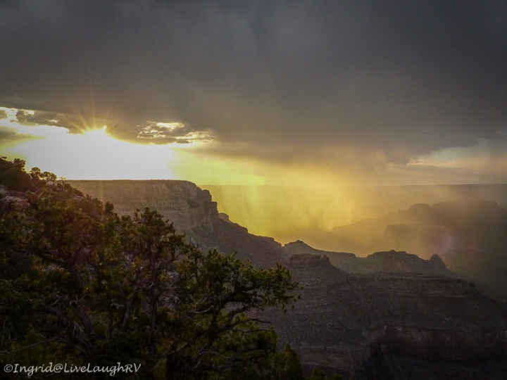 stormy sunset at the Grand Canyon