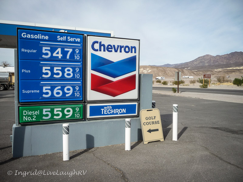 gas prices in Death Valley