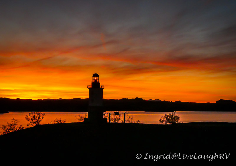 sunset over Lake Havasu