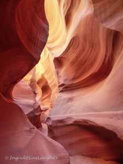 Hiking a slot canyon in northern Arizona
