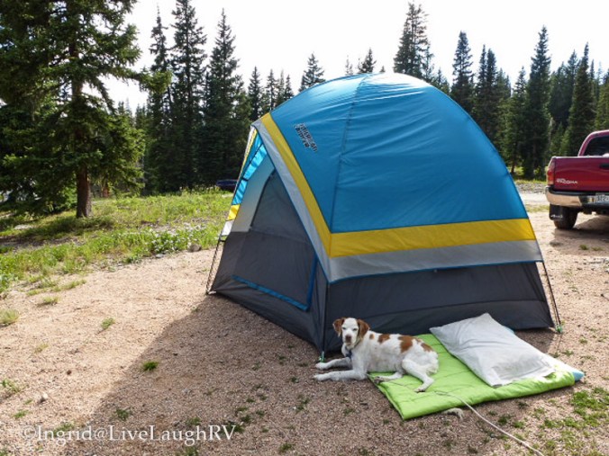 camping at Lake Irwin near Crested Butte Colorado