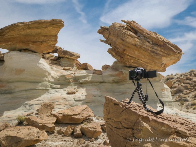 taking a selfie with the self timer on a digital camera