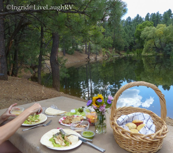 picnic at Lynx Lake Prescott Arizona
