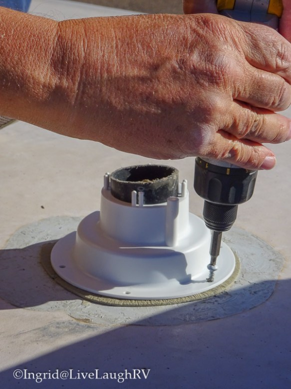 how to replace a RV vent on a rubber roof