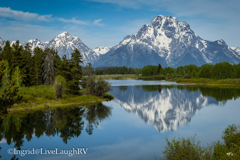 mountain reflections in a lake Grand Teton National Park, WY
