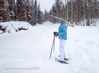 snowshoeing at Snow Mountain Ranch, Snowshoeing in Colorado, groomed trails for snowshoeing