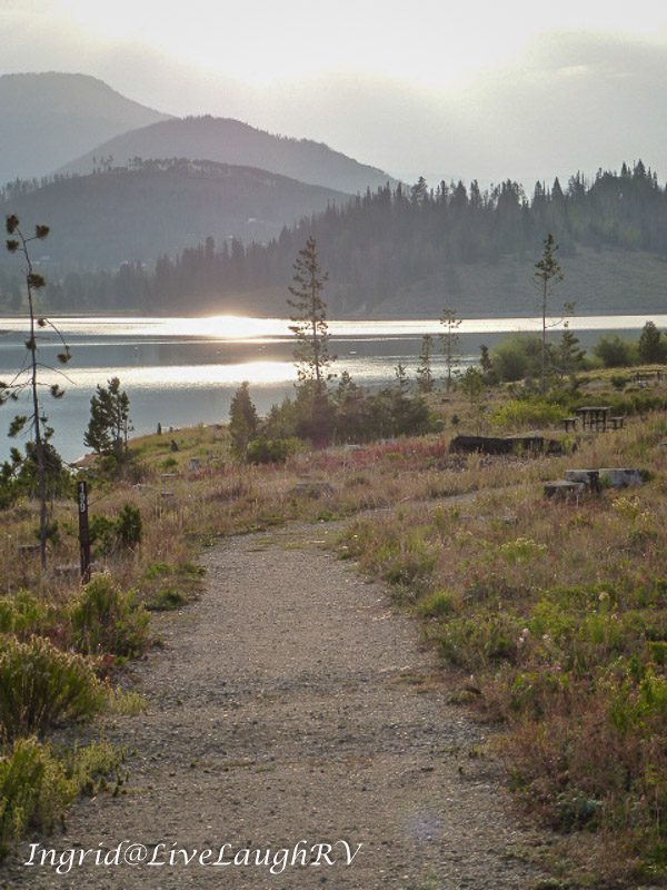 A trail at Steamboat Lake State Park, Colorado