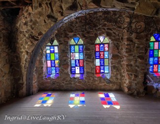 Stained glass refections